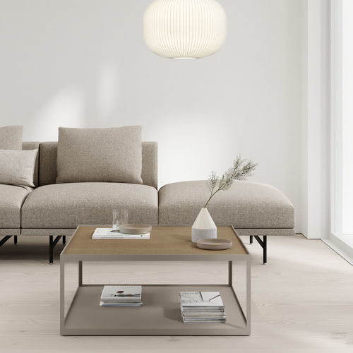 Moderner Beistelltisch - KUB 2 - VIVE - MUEBLES VERGE S.L. - Holz / Kristall / Gestell aus lackiertem Metall