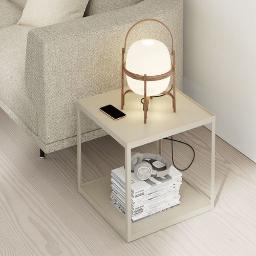 Moderner Beistelltisch - KUB 4 - VIVE - MUEBLES VERGE S.L. - lackiertes MDF / Gestell aus lackiertem Metall / quadratisch