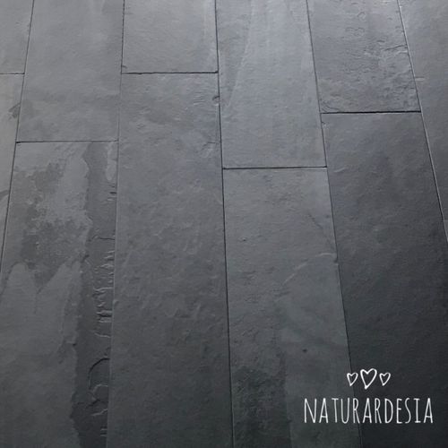 Schiefer-Fliesen - BLACK NATURAL SLATE - MAP Slate Srl - matt / in Naturoptik / für den Innenraum