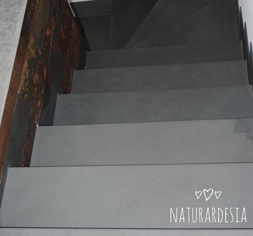Gerade Treppe - MARE SLATE  - MAP Slate Srl - Steinstufen / für Außenbereich / modern