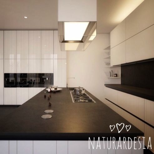 Schiefer-Arbeitsplatte - BLACK NATURAL SLATE - MAP Slate Srl - für Gewerbegebrauch / für Küche / für Badezimmer