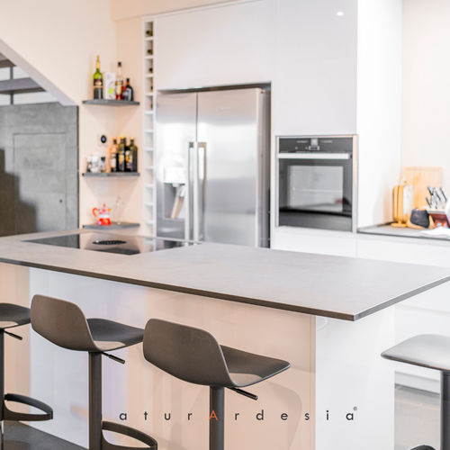 Schiefer-Arbeitsplatte - MARE SLATE KITCHEN TOP - MAP Slate Srl - für den Innenraum / für Außenbereich / grau
