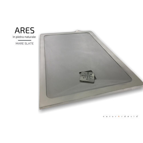 Rechteckige Duschwanne - ARES  - MAP Slate Srl - zum Einbauen / Schiefer / rutschfest