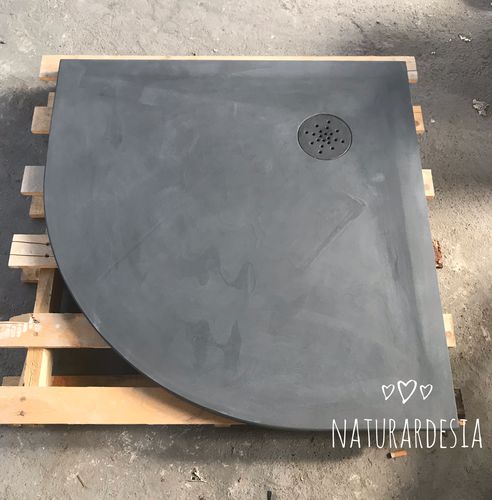 Gewinkelte Duschwanne - ELIO - ANGOLARE - MAP Slate Srl - zum Aufstellen / zum Einbauen / Naturstein