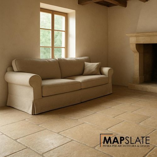 Natursteinplattenbelag - COTTAGE YELLOW  - MAP Slate Srl - für den Innenraum / für Wohnzimmer / für Eingangsbereich