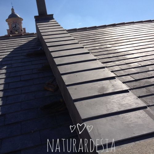 Fassadenverkleidung für hinterlüftete Fassade - ARDESIA MARE - MAP Slate Srl - schindelförmig / Schiefer / Latten-