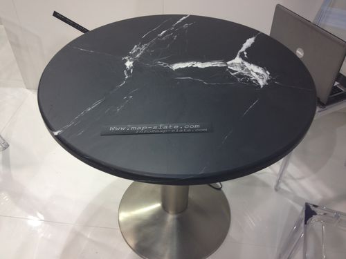 Moderner Couchtisch - CARDOSIA - MAP SLATE DESIGN - MAP Slate Srl - Schiefer / rund / für Privatgebrauch