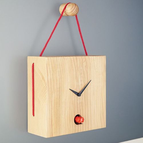 Moderne Uhr - TOITURE - DIAMANTINI & DOMENICONI - wandmontiert / Analog / Holz