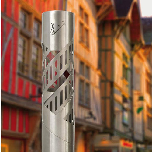 Sockel-Aschenbecher - ZEST - Design espaces - Edelstahl / für den Außenbereich / für öffentliche Bereiche