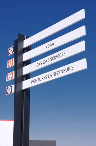 Bodenstehendes Schild - LAVO - Design espaces - Aluminium / doppelseitig / zur Orientierung