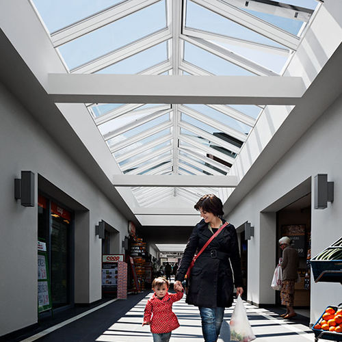 Oberlicht für Dachterrasse - RIDGELIGHT  - VITRAL - mit Doppelverglasung / mit Aufsatzkranz / Glas
