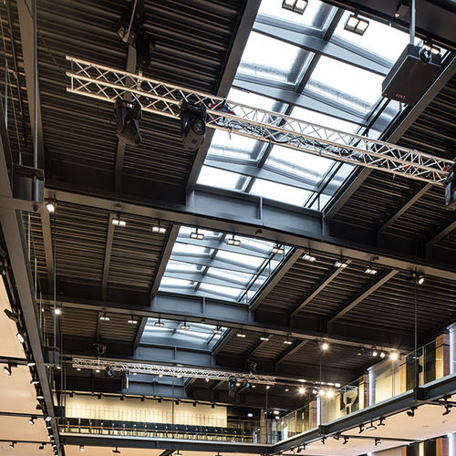 Oberlicht für Dachterrasse - RIDGELIGHT WITH BEAMS - VITRAL - mit Doppelverglasung / mit Aufsatzkranz / Glas