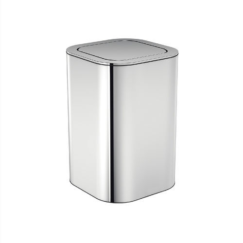 Abfallbehälter für Badezimmer - MORGAN - Ceramicas Gala - freistehend / aus verchromtem Metall / mit Deckel