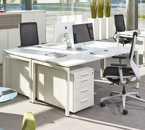 Schreibtisch für Open Space - TRENTO - Febrü Büromöbel GmbH - modern / Holzfurnier / melaminbeschichtet