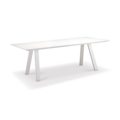 Moderner Esstisch - VANITY - VLAEMYNCK - Aluminium / Gestell aus Aluminium / rechteckig