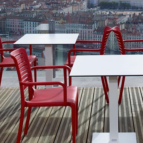 Moderner Restaurantstuhl - PARK - VLAEMYNCK - für Außenbereich / Polypropylen / Gestell aus Glasfaser