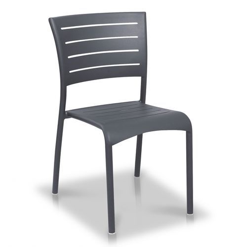 Moderner Restaurantstuhl - MADISON - VLAEMYNCK - für Außenbereich / lackiertes Aluminium / Gestell aus Aluminium