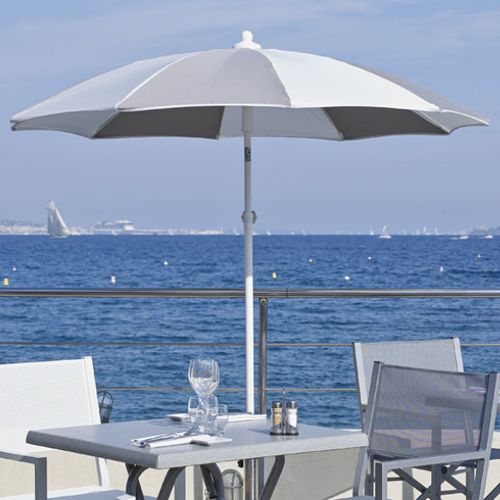 Runder Sonnenschirm - PLAGE - VLAEMYNCK - mit Zentralmast / Edelstahl / galvanisiertem Stahl
