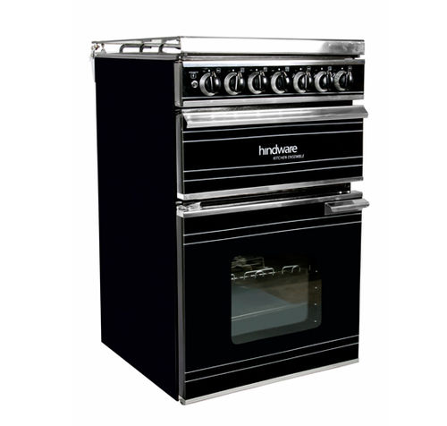 Gasherd - HINDWARE KITCHEN: ELDA BLACK GT - HSIL Limited (Hindware) - emailliert / mit Grill