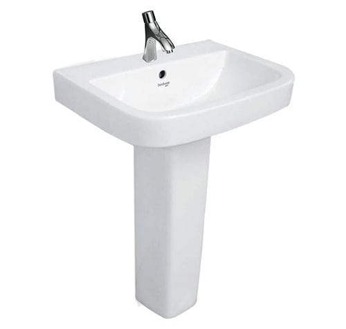 Bodenstehendes Waschbecken - HINDWARE ITALIAN: NEO LARGO - HSIL Limited (Hindware) - Porzellan / rechteckig / modern