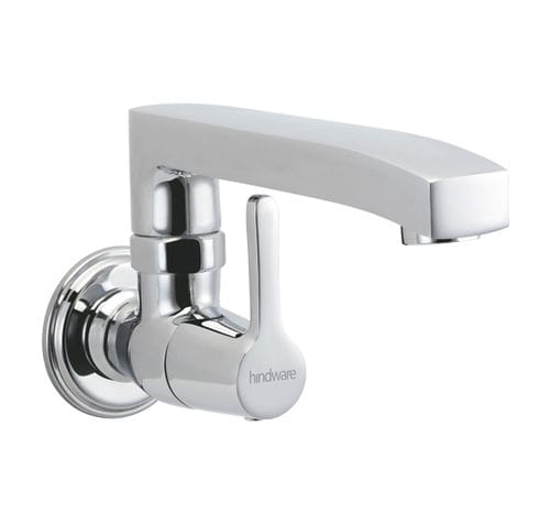 Wandmontierter Einhebelmischer - HINDWARE: BARREL NEO - HSIL Limited (Hindware) - aus verchromtem Metall / für Küche / 1-Loch