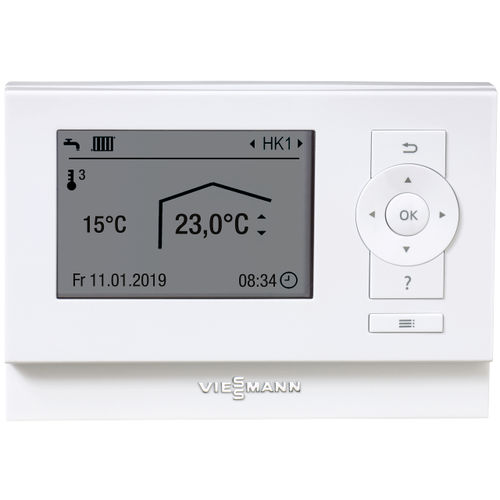 Fernbedienung für Heizungen - VITOTROL 200-E - VIESSMANN - matt / wandmontiert