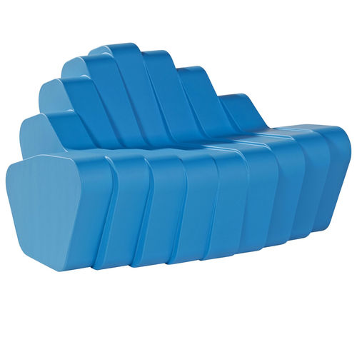 Rundes Sofa - CLIFFY - SIXINCH Furniture - Design - Foamcoating - originelles Design / hochdichter Schaumstoff, beschichtet / grau