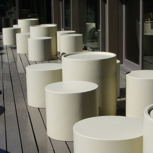 Modernes Sitzkissen - CILINDER - SIXINCH Furniture - Design - Foamcoating - hochdichter Schaumstoff, beschichtet / rund / individuell gestaltbar
