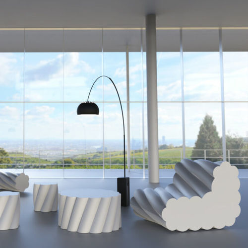 Sessel / originelles Design - Twist - SIXINCH Furniture - Design - Foamcoating - hochdichter Schaumstoff, beschichtet / hochdichter Schaumstoff, beschichtet / braun