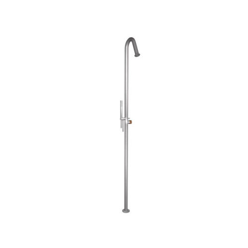 Duschsäule für Außenbereich - 69131/D - Bongio - Edelstahl / auf Fuß / modern