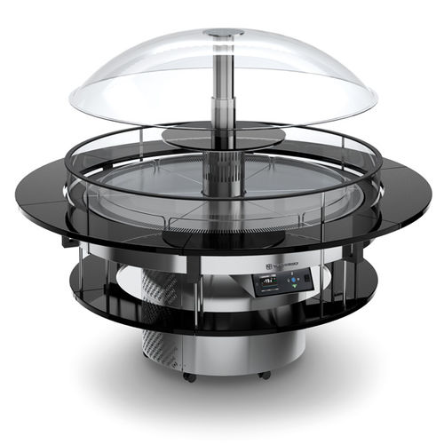 Inselkühlvitrine - GIROTONDO 2.0 - TECFRIGO SPA  - für Einzelhandel / mit Licht / auf Rollen
