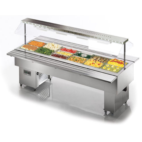 MBH Neutrale Vitrine 92 Cm - Professionelle Auslage Für Gastronomie
