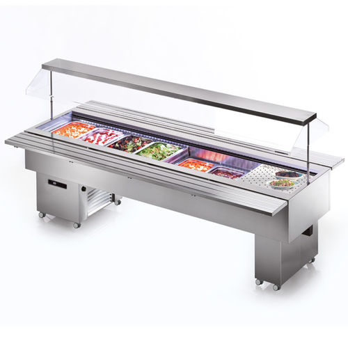 Zentral-Kühlbuffet - ISOLA 8.0 M VT INOX - TECFRIGO SPA  - Umluftkühlung / für Restaurants