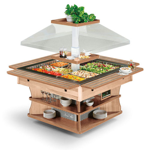 Zentral-Kühlbuffet - OASI 8 M  - TECFRIGO SPA  - statische Kühlung / für Restaurants