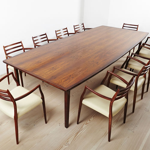 Esstisch / skandinavisches Design - 1960-1969 - paere dansk - Rosenholz / rechteckig / für Privatgebrauch