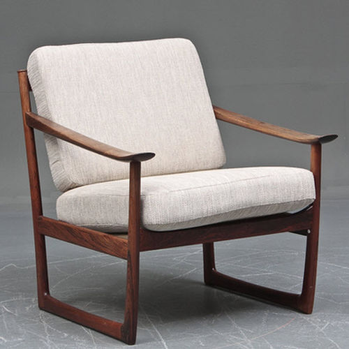 Sessel / skandinavisches Design - 1960-69 - paere dansk - Stoff / Rosenholz / beige