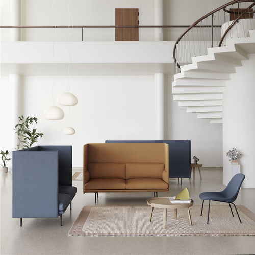 Modernes Sofa - OUTLINE - Muuto - Stoff / Leder / Schaumstoff