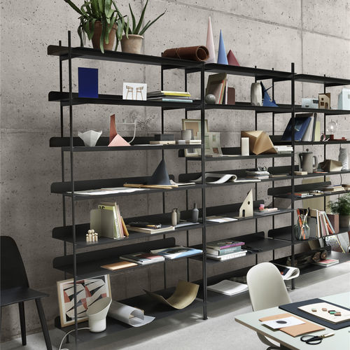 Selbsttragendes Regalsystem - COMPILE - Muuto - modern / Stahlblech / pulverbeschichteter Stahl