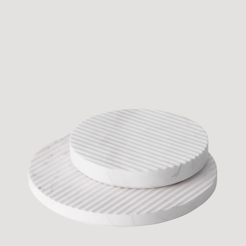 Marmor-Untersetzer - GROOVE - Muuto - rund