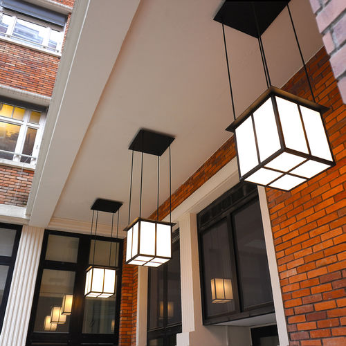 Leuchte / Art Deco - SOFFITE 330 - raphael armand luminaires - hängend / LED / quadratisch
