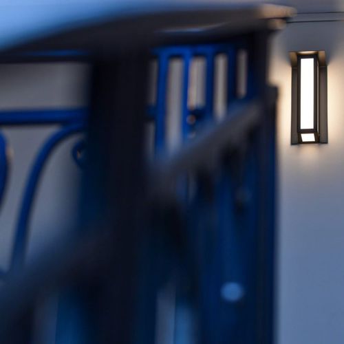 Wandleuchte / Art Deco - CORVUS 330 - raphael armand luminaires - für Außenbereich / PMMA / lackierter Stahl