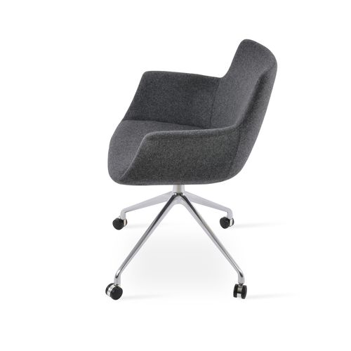 Moderner Esszimmerstuhl - BOTTEGA - sohoConcept - für den Innenraum / Wolle / Leder
