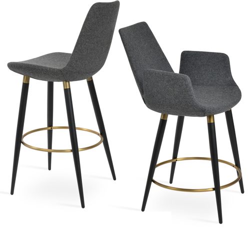 Moderner Barstuhl - EIFFEL  - sohoConcept - für den Innenraum / Wolle / Leder