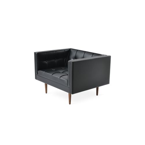 Moderner Sessel - DIVAN - sohoConcept - Kunstleder / schwarz / für Gewerbegebrauch