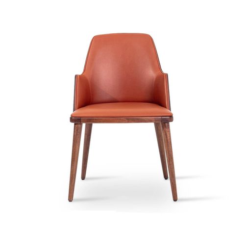 Moderner Stuhl - ROMANO-W - sohoConcept - für den Innenraum / Leder / Nussbaum