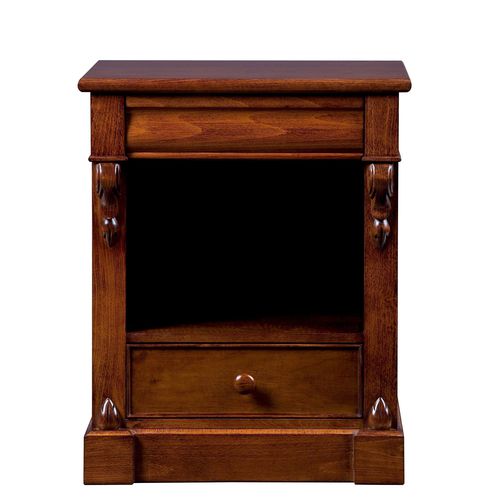 Nachttisch / viktorianischer Stil - T-488 - ArtesMoble - Nussbaum / Buche / rechteckig