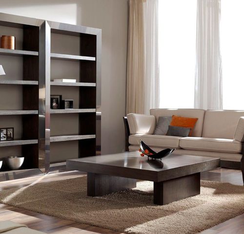 Moderner Couchtisch - T-704 - ArtesMoble - Nussbaum / Gestell aus Nussbaum / rechteckig