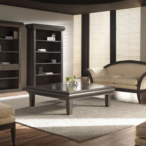 Klassischer Couchtisch - T-795 - ArtesMoble - Nussbaum / Buche / Gestell aus Buche