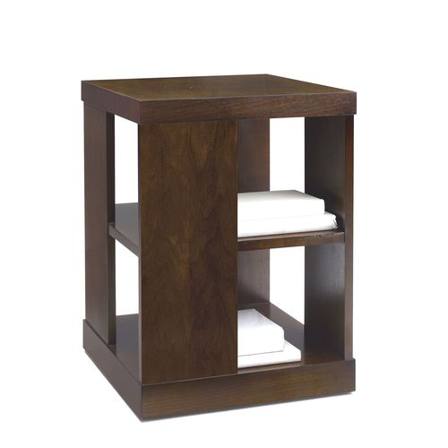 Moderner Beistelltisch - T-842 - ArtesMoble - Nussbaum / Buche / Gestell aus Buche