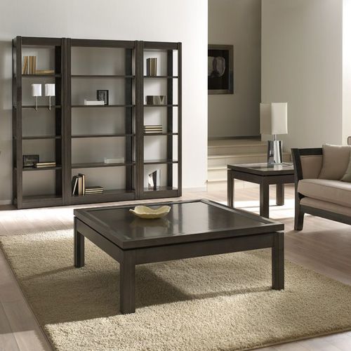 Moderner Couchtisch - T-576 - ArtesMoble - Nussbaum / Buche / Gestell aus Buche